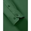 Alimens & Gentle Men’s Dress Shirts Long Sleeve Stretch Wrinkle Free Business Casual Button Down Shirt(Green)