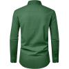 Alimens & Gentle Men’s Dress Shirts Long Sleeve Stretch Wrinkle Free Business Casual Button Down Shirt(Green)