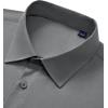 Alimens & Gentle Men’s Dress Shirts Long Sleeve Stretch Wrinkle Free Business Casual Button Down Shirt(Grey)