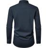 Alimens & Gentle Men’s Dress Shirts Long Sleeve Stretch Wrinkle Free Business Casual Button Down Shirt(Navy Blue)