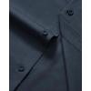 Alimens & Gentle Men’s Dress Shirts Long Sleeve Stretch Wrinkle Free Business Casual Button Down Shirt(Navy Blue)