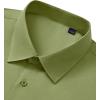 Alimens & Gentle Men’s Dress Shirts Long Sleeve Stretch Wrinkle Free Business Casual Button Down Shirt(Olive Green)