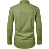 Alimens & Gentle Men’s Dress Shirts Long Sleeve Stretch Wrinkle Free Business Casual Button Down Shirt(Olive Green)
