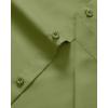 Alimens & Gentle Men’s Dress Shirts Long Sleeve Stretch Wrinkle Free Business Casual Button Down Shirt(Olive Green)