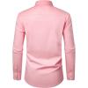 Alimens & Gentle Men’s Dress Shirts Long Sleeve Stretch Wrinkle Free Business Casual Button Down Shirt(Pink)