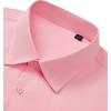 Alimens & Gentle Men’s Dress Shirts Long Sleeve Stretch Wrinkle Free Business Casual Button Down Shirt(Pink)
