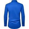 Alimens & Gentle Men’s Dress Shirts Long Sleeve Stretch Wrinkle Free Business Casual Button Down Shirt(Royal Blue)