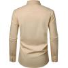 Alimens & Gentle Men’s Dress Shirts Long Sleeve Stretch Wrinkle Free Business Casual Button Down Shirt(Tan)