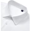 Alimens & Gentle Men’s Dress Shirts Long Sleeve Stretch Wrinkle Free Business Casual Button Down Shirt(White)