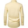 Alimens & Gentle Men’s Dress Shirts Long Sleeve Stretch Wrinkle Free Business Casual Button Down Shirt(Yellow)