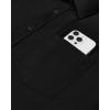 Alimens & Gentle Mens Dress Shirts Long Sleeve Wrinkle Free Stretch Business Casual Button Down Shirts(Black)
