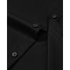 Alimens & Gentle Mens Dress Shirts Long Sleeve Wrinkle Free Stretch Business Casual Button Down Shirts(Black)