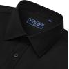 Alimens & Gentle Mens Dress Shirts Long Sleeve Wrinkle Free Stretch Business Casual Button Down Shirts(Black)