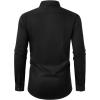 Alimens & Gentle Mens Dress Shirts Long Sleeve Wrinkle Free Stretch Business Casual Button Down Shirts(Black)