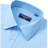 Alimens & Gentle Mens Dress Shirts Long Sleeve Wrinkle Free Stretch Business Casual Button Down Shirts(Blue)