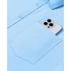 Alimens & Gentle Mens Dress Shirts Long Sleeve Wrinkle Free Stretch Business Casual Button Down Shirts(Blue)