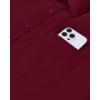 Alimens & Gentle Mens Dress Shirts Long Sleeve Wrinkle Free Stretch Business Casual Button Down Shirts(Burgundy)