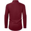 Alimens & Gentle Mens Dress Shirts Long Sleeve Wrinkle Free Stretch Business Casual Button Down Shirts(Burgundy)
