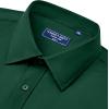 Alimens & Gentle Mens Dress Shirts Long Sleeve Wrinkle Free Stretch Business Casual Button Down Shirts(Green)