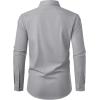 Alimens & Gentle Mens Dress Shirts Long Sleeve Wrinkle Free Stretch Business Casual Button Down Shirts(Grey)