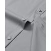 Alimens & Gentle Mens Dress Shirts Long Sleeve Wrinkle Free Stretch Business Casual Button Down Shirts(Grey)