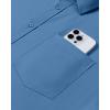 Alimens & Gentle Mens Dress Shirts Long Sleeve Wrinkle Free Stretch Business Casual Button Down Shirts(Haze Blue)