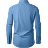 Alimens & Gentle Mens Dress Shirts Long Sleeve Wrinkle Free Stretch Business Casual Button Down Shirts(Haze Blue)