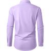Alimens & Gentle Mens Dress Shirts Long Sleeve Wrinkle Free Stretch Business Casual Button Down Shirts(Lavender Purple)