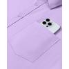 Alimens & Gentle Mens Dress Shirts Long Sleeve Wrinkle Free Stretch Business Casual Button Down Shirts(Lavender Purple)