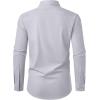 Alimens & Gentle Mens Dress Shirts Long Sleeve Wrinkle Free Stretch Business Casual Button Down Shirts(Light Grey)