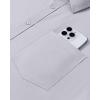 Alimens & Gentle Mens Dress Shirts Long Sleeve Wrinkle Free Stretch Business Casual Button Down Shirts(Light Grey)