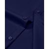 Alimens & Gentle Mens Dress Shirts Long Sleeve Wrinkle Free Stretch Business Casual Button Down Shirts(Navy Blue)