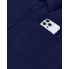 Alimens & Gentle Mens Dress Shirts Long Sleeve Wrinkle Free Stretch Business Casual Button Down Shirts(Navy Blue)