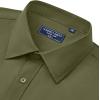 Alimens & Gentle Mens Dress Shirts Long Sleeve Wrinkle Free Stretch Business Casual Button Down Shirts(Olive Green)