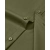 Alimens & Gentle Mens Dress Shirts Long Sleeve Wrinkle Free Stretch Business Casual Button Down Shirts(Olive Green)