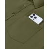 Alimens & Gentle Mens Dress Shirts Long Sleeve Wrinkle Free Stretch Business Casual Button Down Shirts(Olive Green)