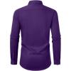 Alimens & Gentle Mens Dress Shirts Long Sleeve Wrinkle Free Stretch Business Casual Button Down Shirts(Purple)