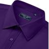 Alimens & Gentle Mens Dress Shirts Long Sleeve Wrinkle Free Stretch Business Casual Button Down Shirts(Purple)