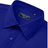 Alimens & Gentle Mens Dress Shirts Long Sleeve Wrinkle Free Stretch Business Casual Button Down Shirts(Royal Blue)