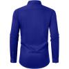 Alimens & Gentle Mens Dress Shirts Long Sleeve Wrinkle Free Stretch Business Casual Button Down Shirts(Royal Blue)
