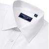 Alimens & Gentle Mens Dress Shirts Long Sleeve Wrinkle Free Stretch Business Casual Button Down Shirts(White)
