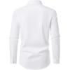 Alimens & Gentle Mens Dress Shirts Long Sleeve Wrinkle Free Stretch Business Casual Button Down Shirts(White)