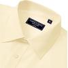 Alimens & Gentle Mens Dress Shirts Long Sleeve Wrinkle Free Stretch Business Casual Button Down Shirts(Yellow)