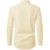 Alimens & Gentle Mens Dress Shirts Long Sleeve Wrinkle Free Stretch Business Casual Button Down Shirts(Yellow)