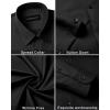 Alimens & Gentle Men’s Dress Shirts Long Sleeve Wrinkle Free Stretch Business Casual Wedding Button Down Shirt(Black)