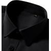 Alimens & Gentle Men’s Dress Shirts Long Sleeve Wrinkle Free Stretch Business Casual Wedding Button Down Shirt(Black)