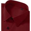 Alimens & Gentle Men’s Dress Shirts Long Sleeve Wrinkle Free Stretch Business Casual Wedding Button Down Shirt(Burgundy)