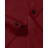 Alimens & Gentle Men’s Dress Shirts Long Sleeve Wrinkle Free Stretch Business Casual Wedding Button Down Shirt(Burgundy)