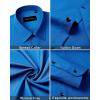 Alimens & Gentle Men’s Dress Shirts Long Sleeve Wrinkle Free Stretch Business Casual Wedding Button Down Shirt(Cobalt Blue)