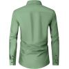 Alimens & Gentle Men’s Dress Shirts Long Sleeve Wrinkle Free Stretch Business Casual Wedding Button Down Shirt(Grayish Green)
